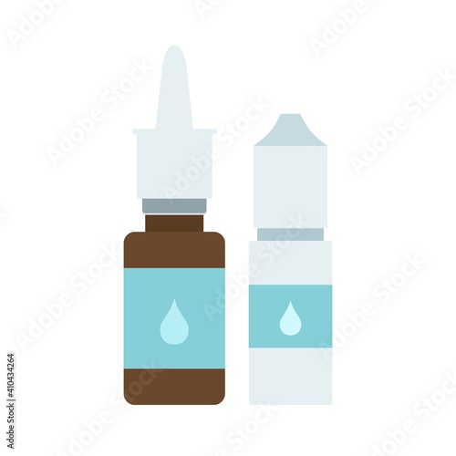 Nasal Drops, color vector icon, illustration isolated on white background.