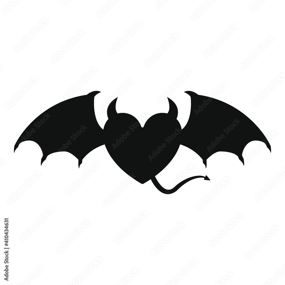 Heart icon in the form of a devil.
Vector illustration
Heart icon in the form of a devil.
Vector illustration