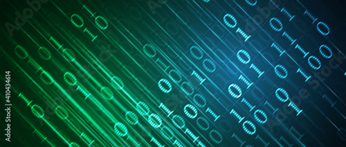 Quantum processing. Deep learning artificial intelligence. Future new technology  for business or science presentation