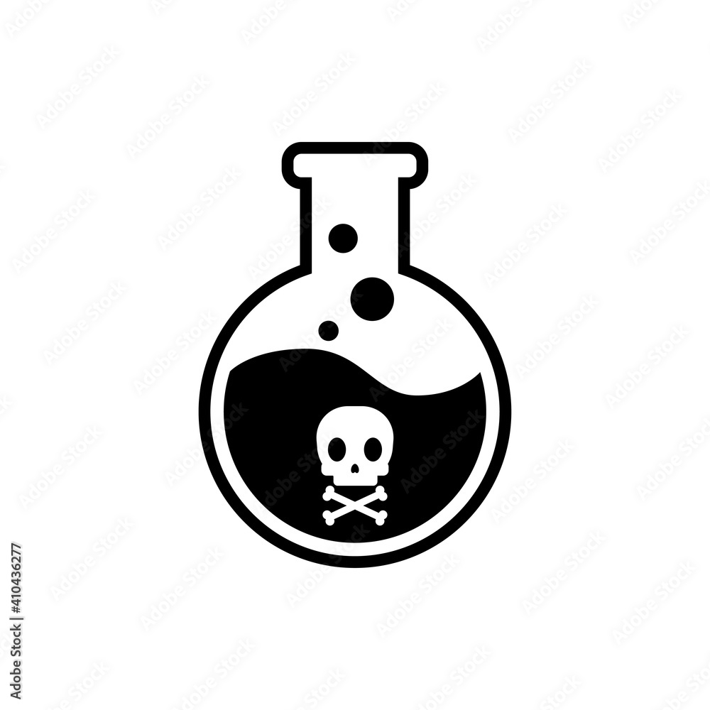 Vector poison bottle icon isolated on white background Vector poison bottle icon isolated on white background
