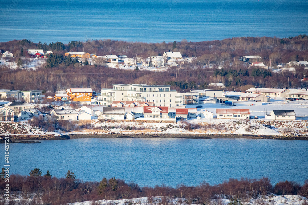 Winter picture from the Brønnøysund town in the middle of Norway,Helgeland,Nordland county,Norway,scandinavia,Europe Winter picture from the Brønnøysund town in the middle of Norway,Helgeland,Nordland county,Norway,scandinavia,Europe
