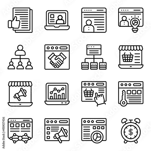 Pack of Business Linear Icons 