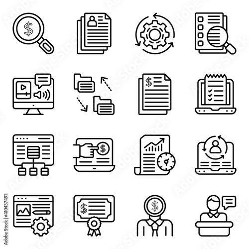 Business Management Linear Icons Pack  