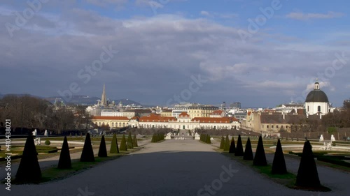 Panoramic view of Vienna from upper Belvedere Palace photo