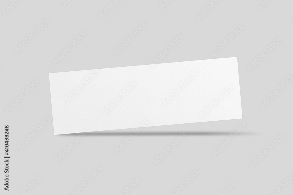 Realistic blank ticket illustration for mockup. 3D Render. Realistic blank ticket illustration for mockup. 3D Render.
