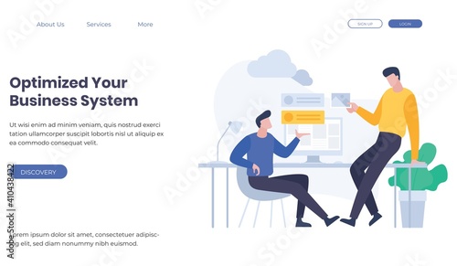 e-commerce landing page modern graphic design