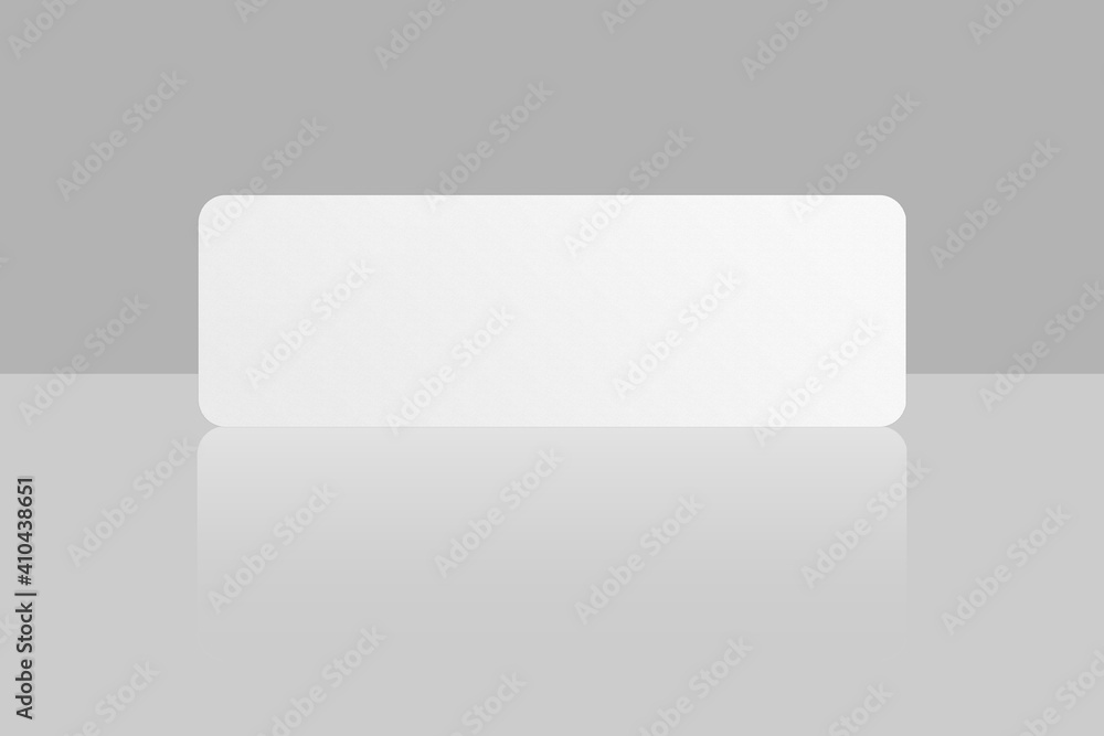 Realistic blank ticket illustration for mockup. 3D Render. Realistic blank ticket illustration for mockup. 3D Render.