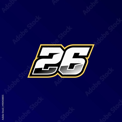 Design number 26 racing logo vector