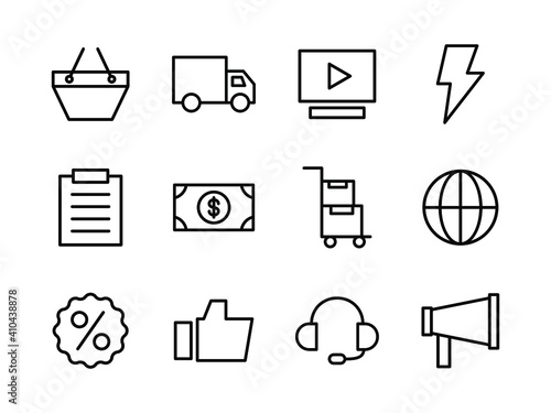 Ecommerce Icon Set Outline