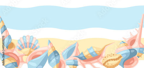 Background with seashells.