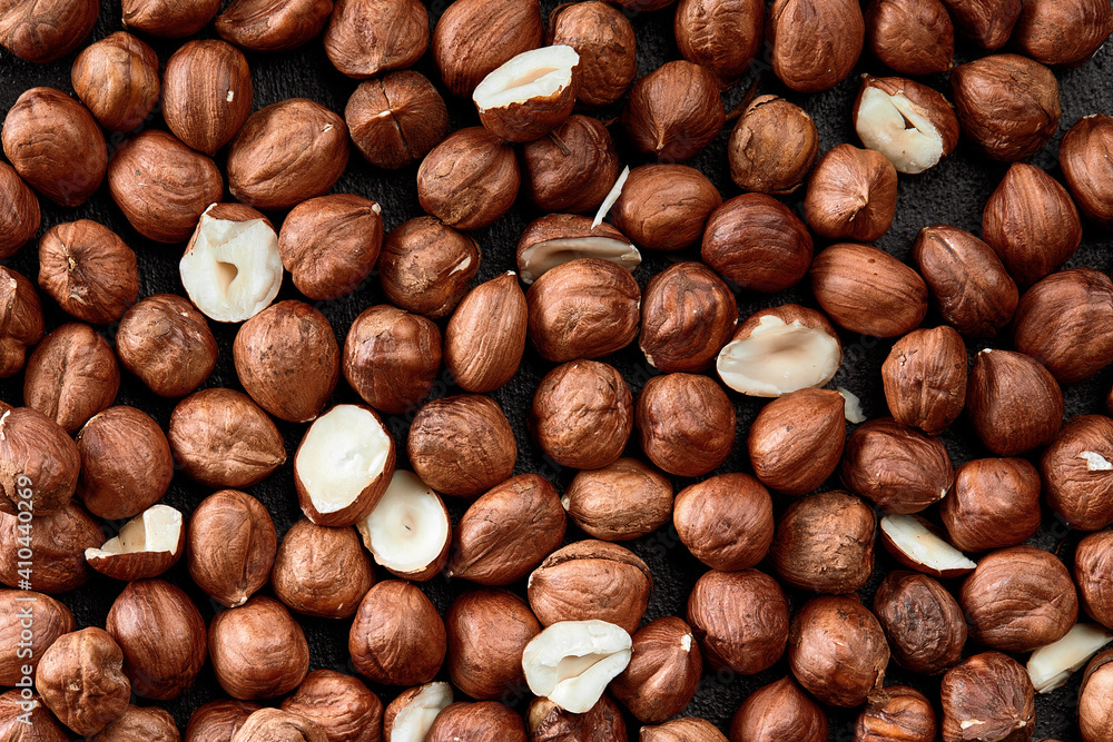 Close up of Hazelnut kernels - Food Frame Background, macro detailed close up. Close up of Hazelnut kernels - Food Frame Background, macro detailed close up.