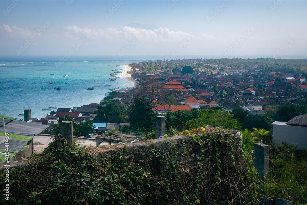 View over the north of Nusa Lembongan, Bali, Indonesia. A small authentic island. An idyllic place.