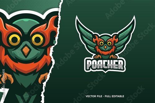 Owl Poacher E-sport Game Logo Template