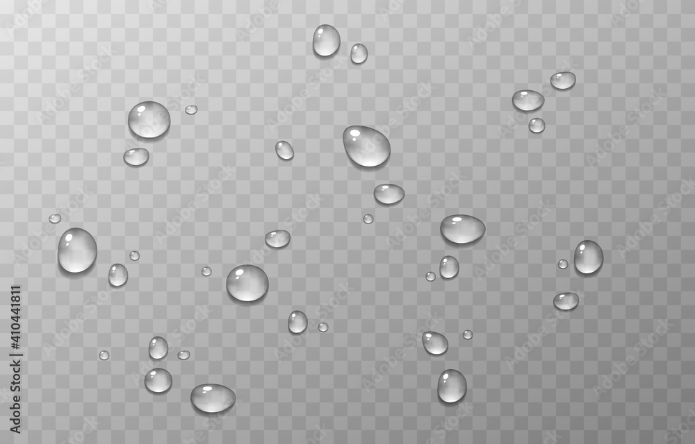 Vector water drops. PNG drops, condensation on the window, on the surface. Realistic drops on an isolated transparent background. Vector water drops. PNG drops, condensation on the window, on the surface. Realistic drops on an isolated transparent background.