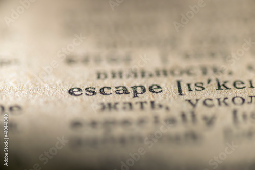 escape word dictionary