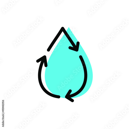 Water recycle icon