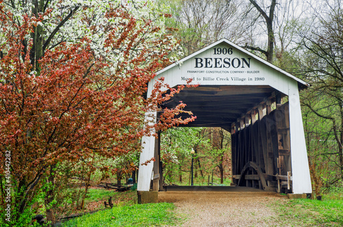 610-22 Beeson Covered Bridge in Spring