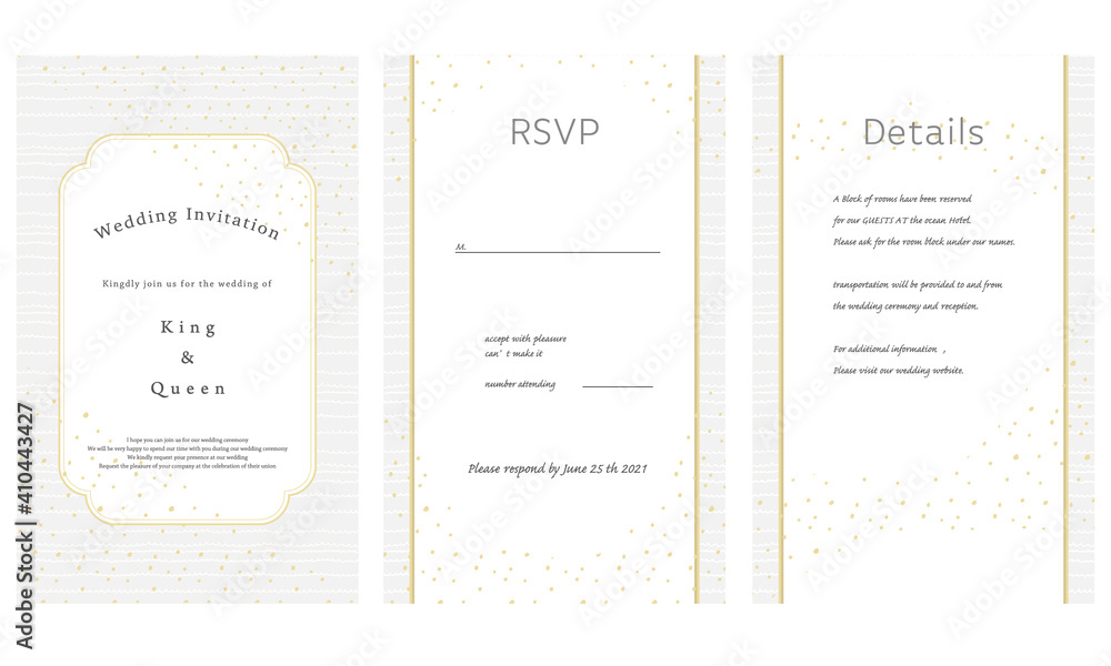 結婚式の招待状 メッセージカード Stock Vector Adobe Stock