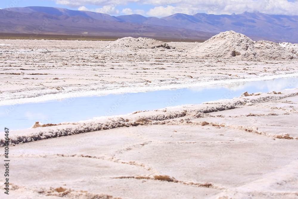 Salt extraction in the Salinas Grandes in Jujuy Salt extraction in the Salinas Grandes in Jujuy