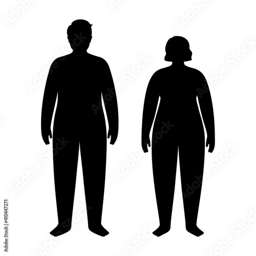 Obese woman and man
