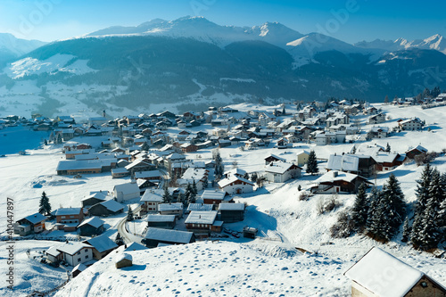 Brigels, ein Dorf im Kanton Graubünden photo