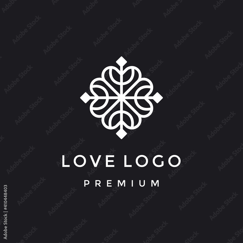 Heart symbol logo icon design template elements. Health care logotype concept. Dating Logo Icon. Vector template. in black backround