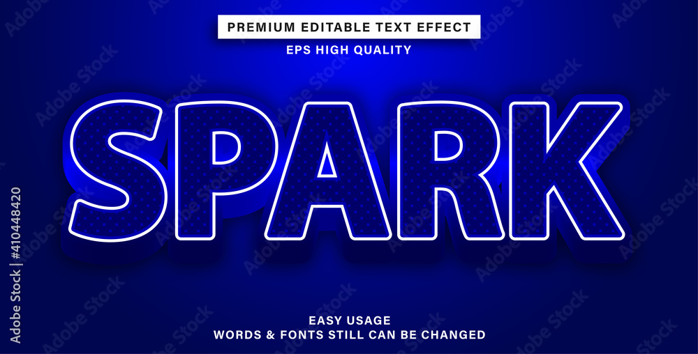 Obraz premium editable text effect spark