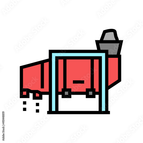 loading stone machine color icon vector. loading stone machine sign. isolated symbol illustration