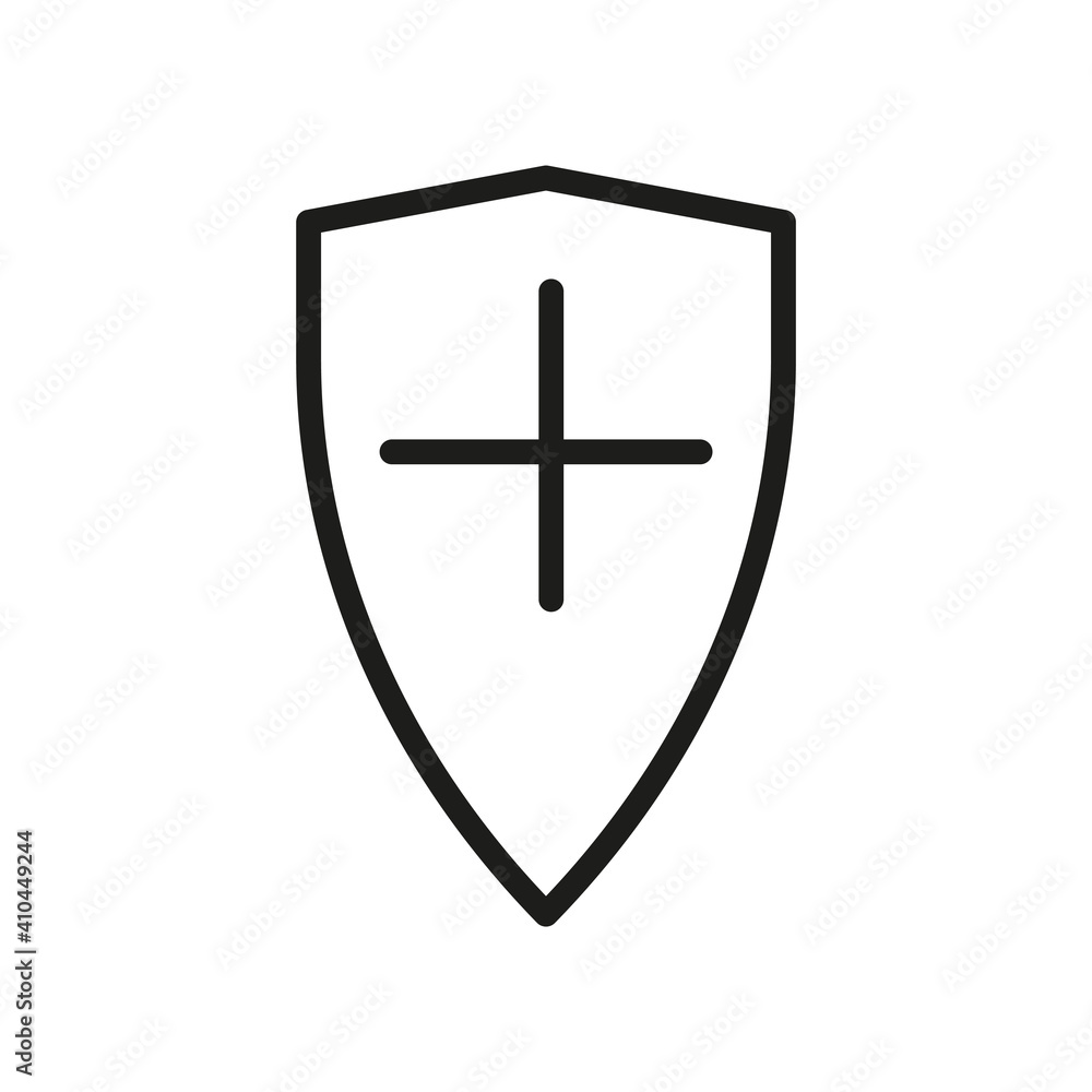 Outline Vector Icon Shield, Protect, Defense
