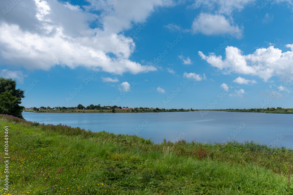 Landscape on the Leyhoerner-Sieltief by Greetsiel Landscape on the Leyhoerner-Sieltief by Greetsiel