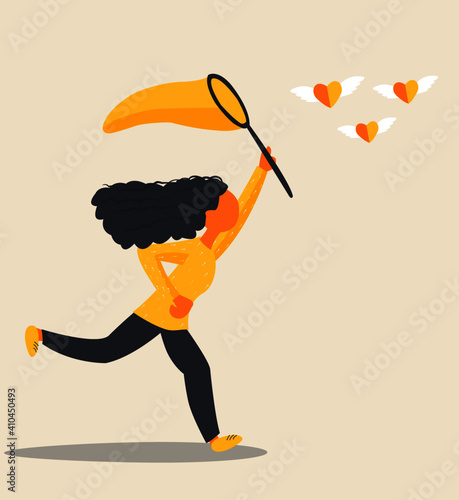 searching love, desperate man, teen, trying, concept, loneliness, catch, valentine, vector, love, day, passion, romantic, adult, lover, run, happy valentines day, dating, fly, valentines day, hunting,