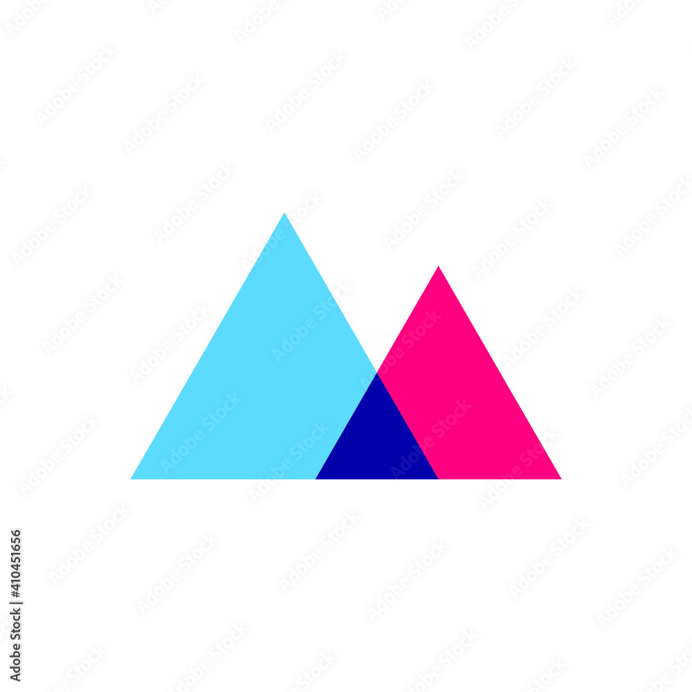 Modern abstract triangle or mountain logo design vector Modern abstract triangle or mountain logo design vector