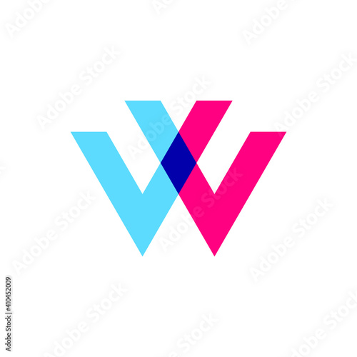 Free Download Modern abstract letter W or VV logo design vector - GFXLoad