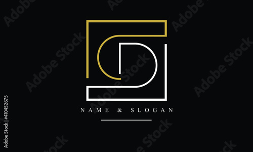 DC, CD, D, C abstract letters logo monogram