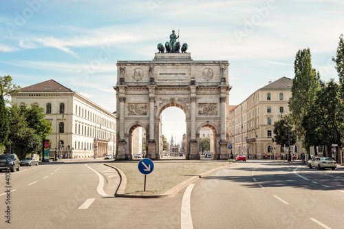  Victory Gate in Munich on a Sunny Day
