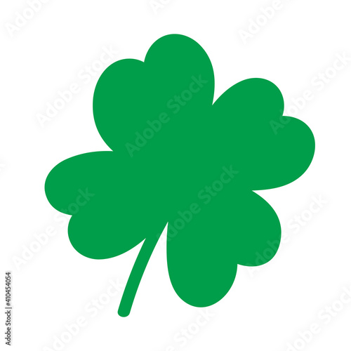 Shamrock vector logo, St. Patricks Day clipart. Green irish symbol element isolated on white background.