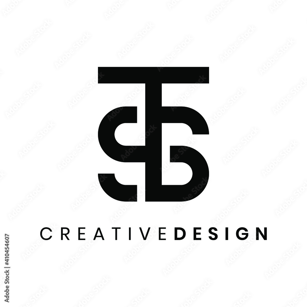 Modern letter TS logo design Modern letter TS logo design