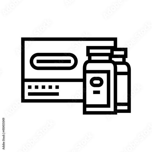 liquid probiotics line icon vector. liquid probiotics sign. isolated contour symbol black illustration