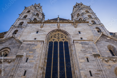 Photography Front facade and towers of St Stephen cathedral in Vienna capital city, Austria
