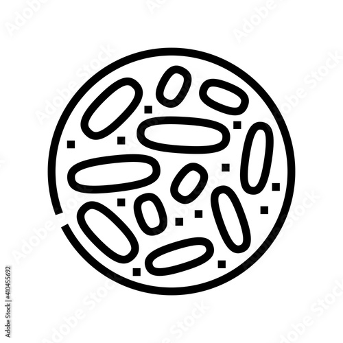 lactobacillus probiotics line icon vector. lactobacillus probiotics sign. isolated contour symbol black illustration