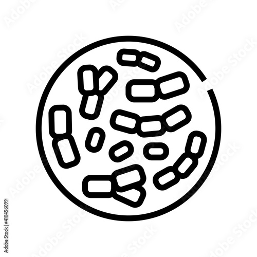 bifidobacterium probiotics line icon vector. bifidobacterium probiotics sign. isolated contour symbol black illustration