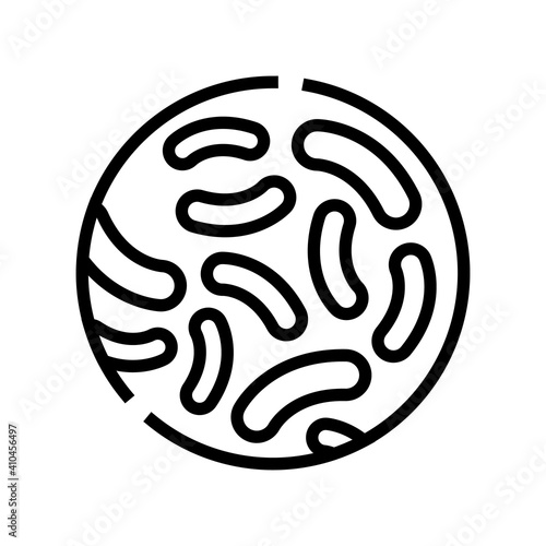 lactococcus probiotics line icon vector. lactococcus probiotics sign. isolated contour symbol black illustration