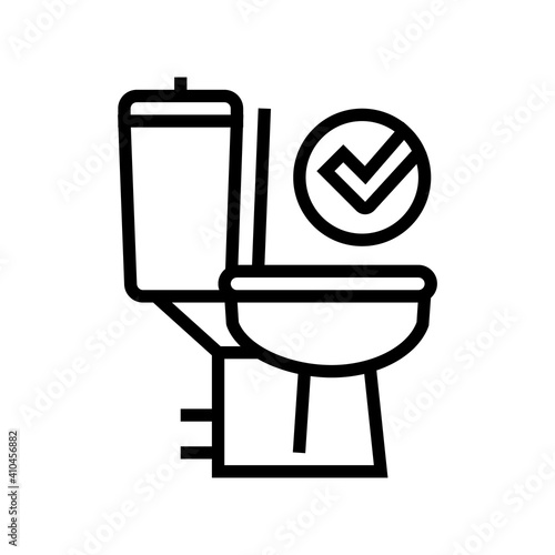 good bowel movement, restroom toilet line icon vector. good bowel movement, restroom toilet sign. isolated contour symbol black illustration