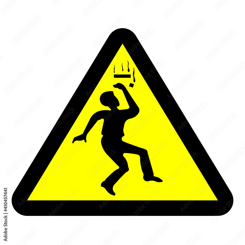 Beware falling objects vector sign isolated on white background Beware falling objects vector sign isolated on white background