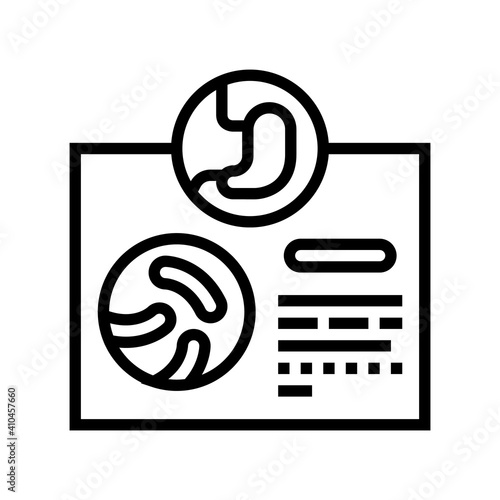 prescription probiotics line icon vector. prescription probiotics sign. isolated contour symbol black illustration