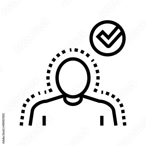 healthy human line icon vector. healthy human sign. isolated contour symbol black illustration