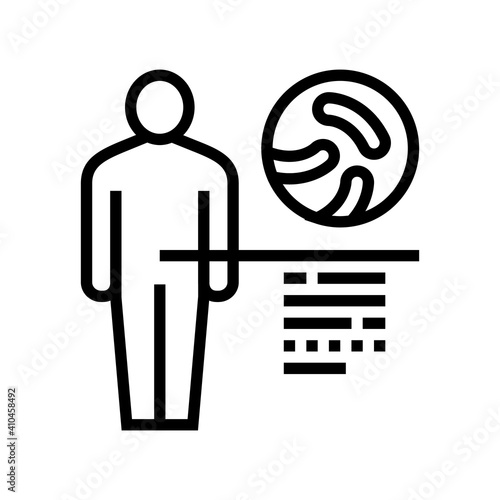 intestine microflora line icon vector. intestine microflora sign. isolated contour symbol black illustration