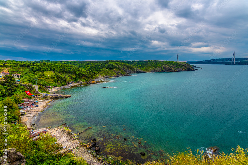 Anadolu Feneri Village beach view in Istanbul Anadolu Feneri Village beach view in Istanbul