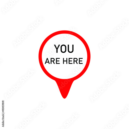 Free Download Map pin with you are here sign vector icon - GFXLoad
