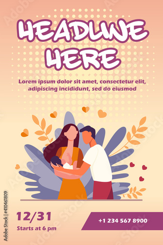 New mother breastfeeding child